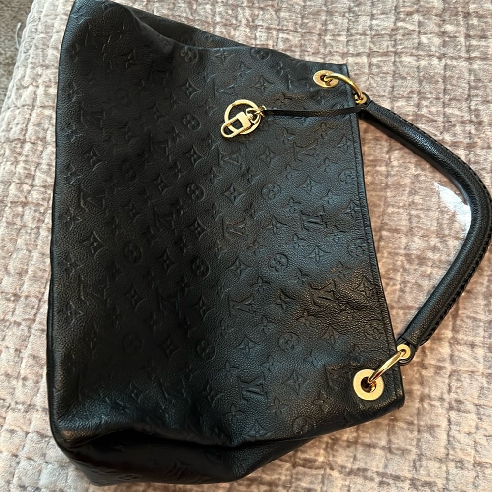 Luis Vuitton Artsy Black Leather Hobo bag, Large